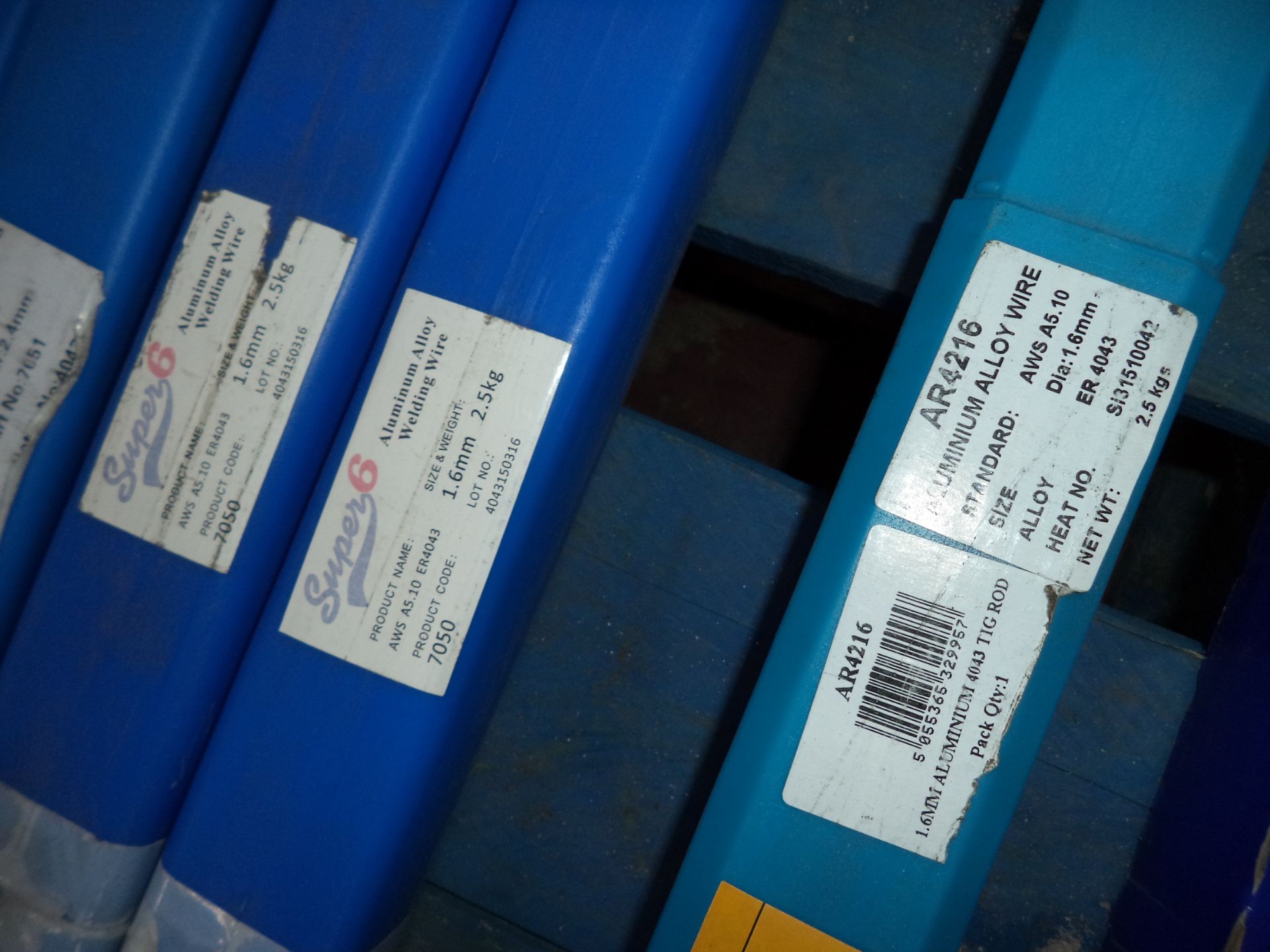 6 off 1m packs of assorted Super 6 welding wire, mostly aluminium, 1.6 - 2.4mm diameter, total - Image 3 of 4