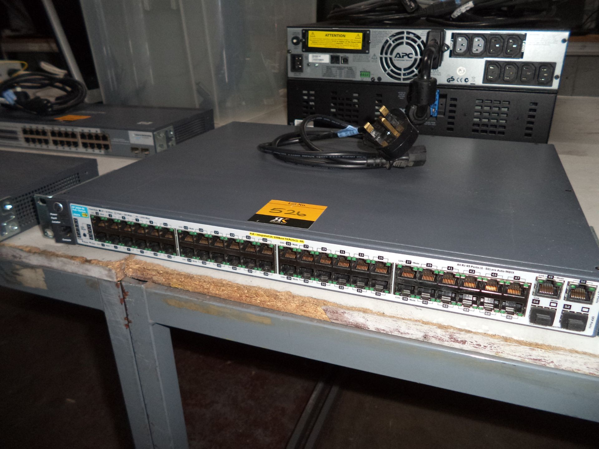 HP 2620-48 PoE+ switch, J9627A, 48 port, including rack mountable ears IMPORTANT: Please remember - Image 2 of 3