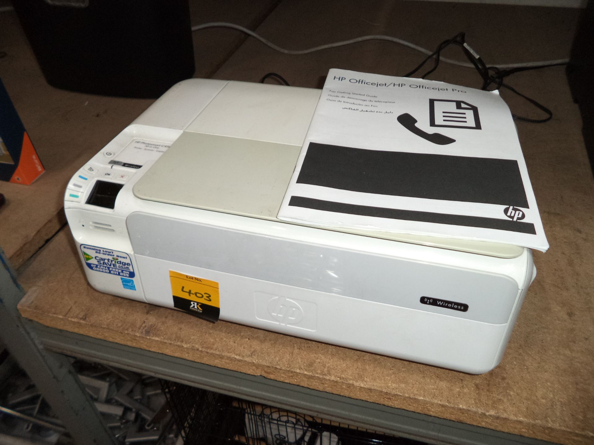 HP wireless Photosmart C4580 printer IMPORTANT: Please remember goods successfully bid upon must - Image 2 of 2