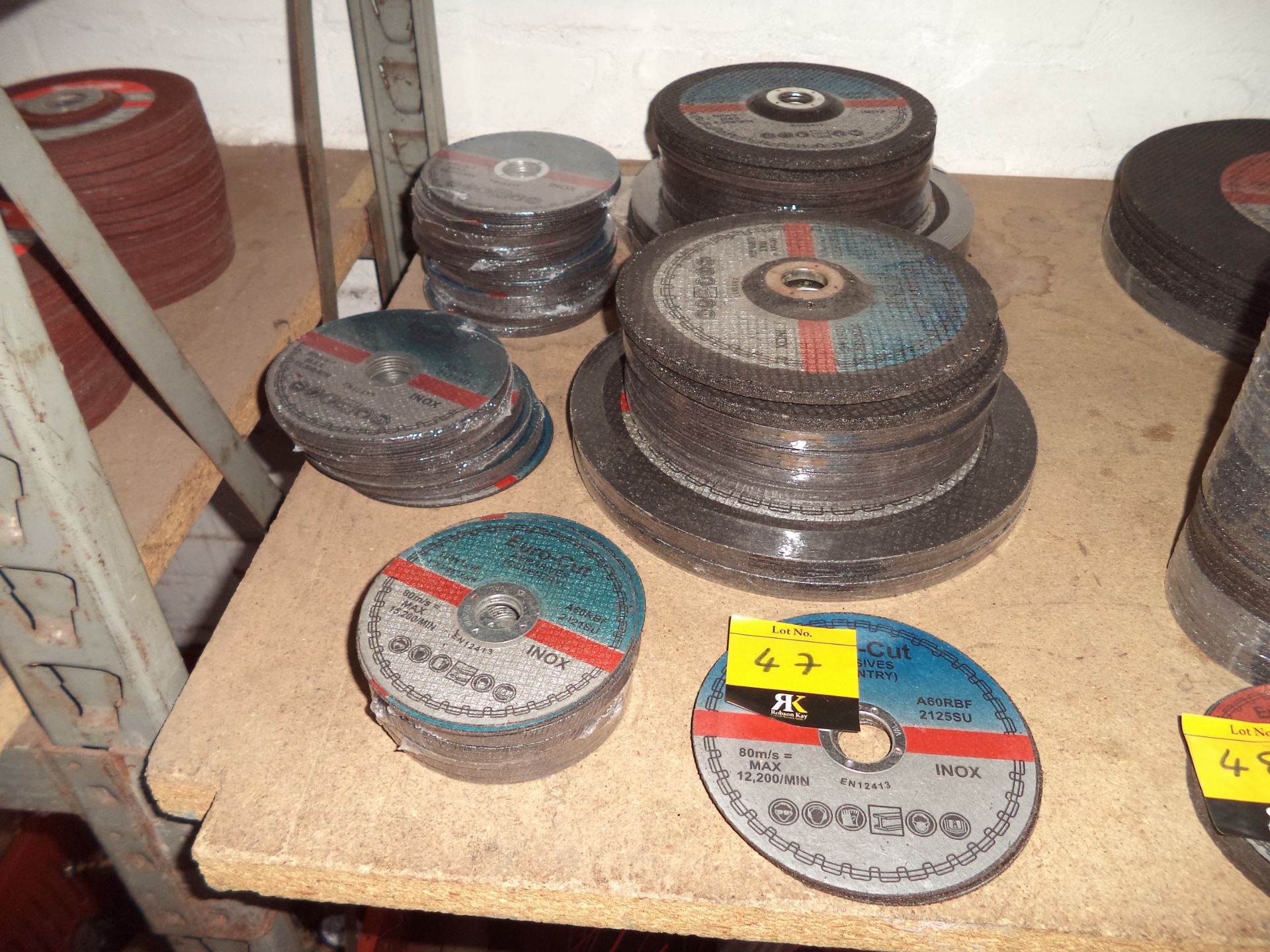 Wide variety of Euro-cut discs, in varying sizes, in 6 stacks as pictured - very approximately 170