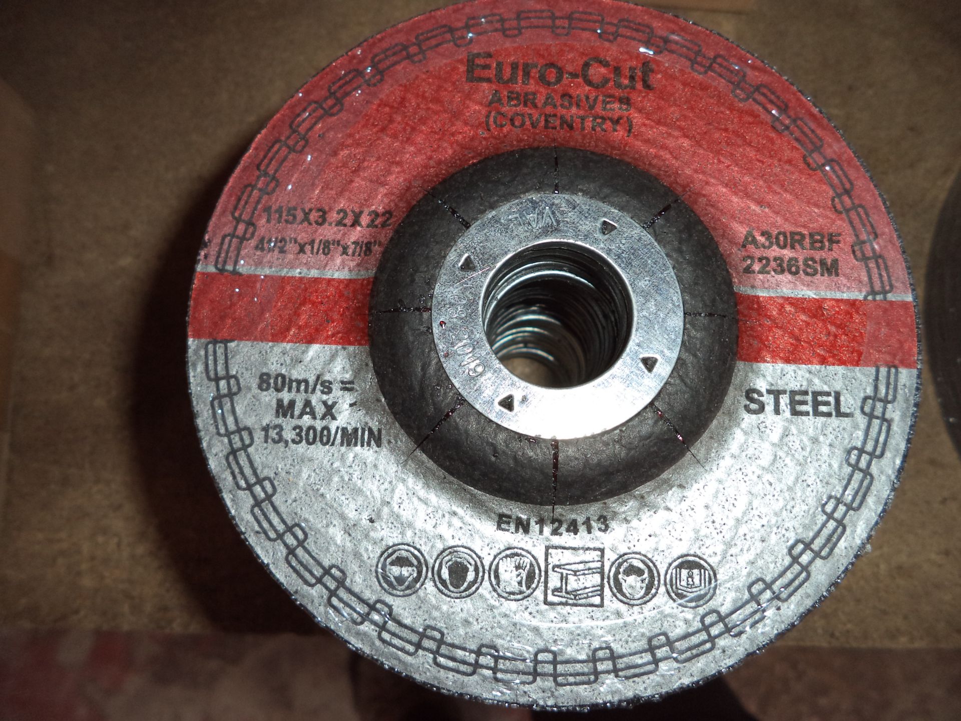 100 off Euro-cut Abrasives 115 x 3 x 22 discs IMPORTANT: Please remember goods successfully bid upon - Image 2 of 2
