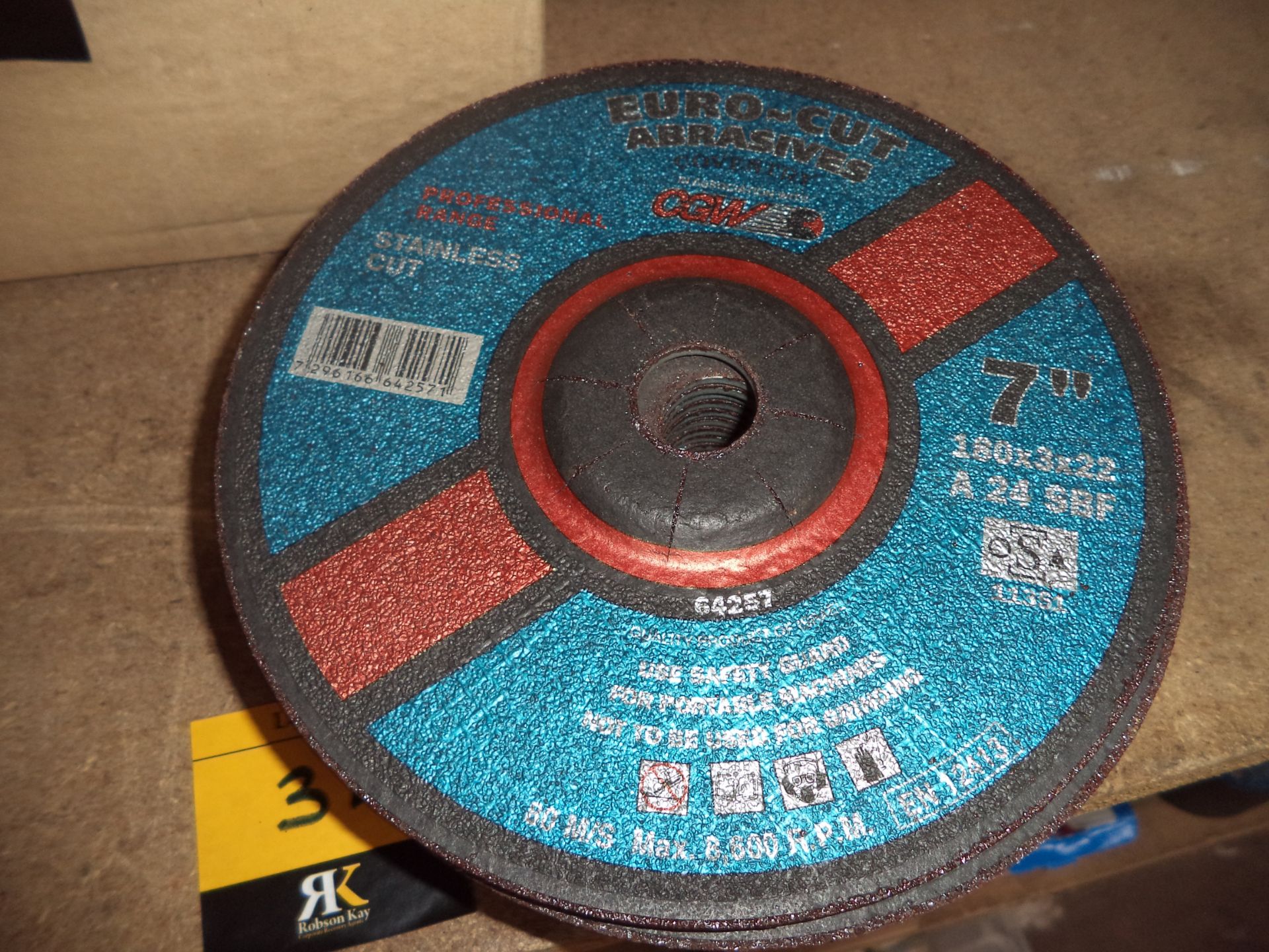 14 off Euro-cut Abrasives 7"/180mm stainless grinding discs IMPORTANT: Please remember goods - Image 2 of 2