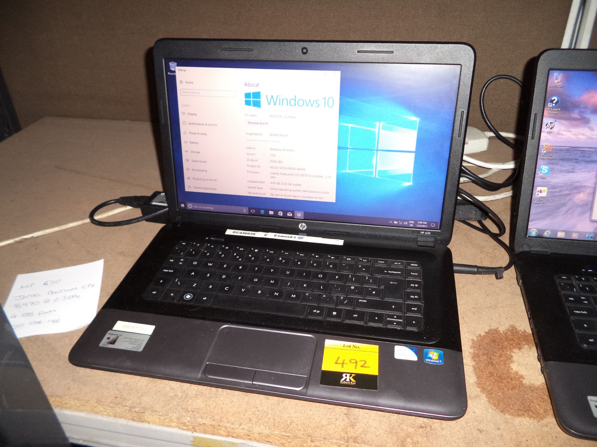 HP ProBook 650 with 15.6" widescreen display & built-in webcam plus DVD writer, Intel Pentium CPU