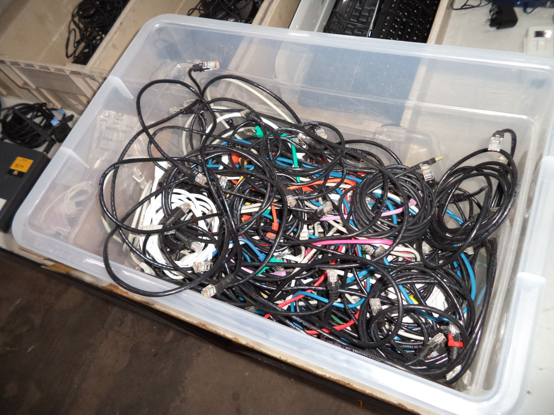 The contents of a crate of assorted network cables IMPORTANT: Please remember goods successfully bid - Image 2 of 3