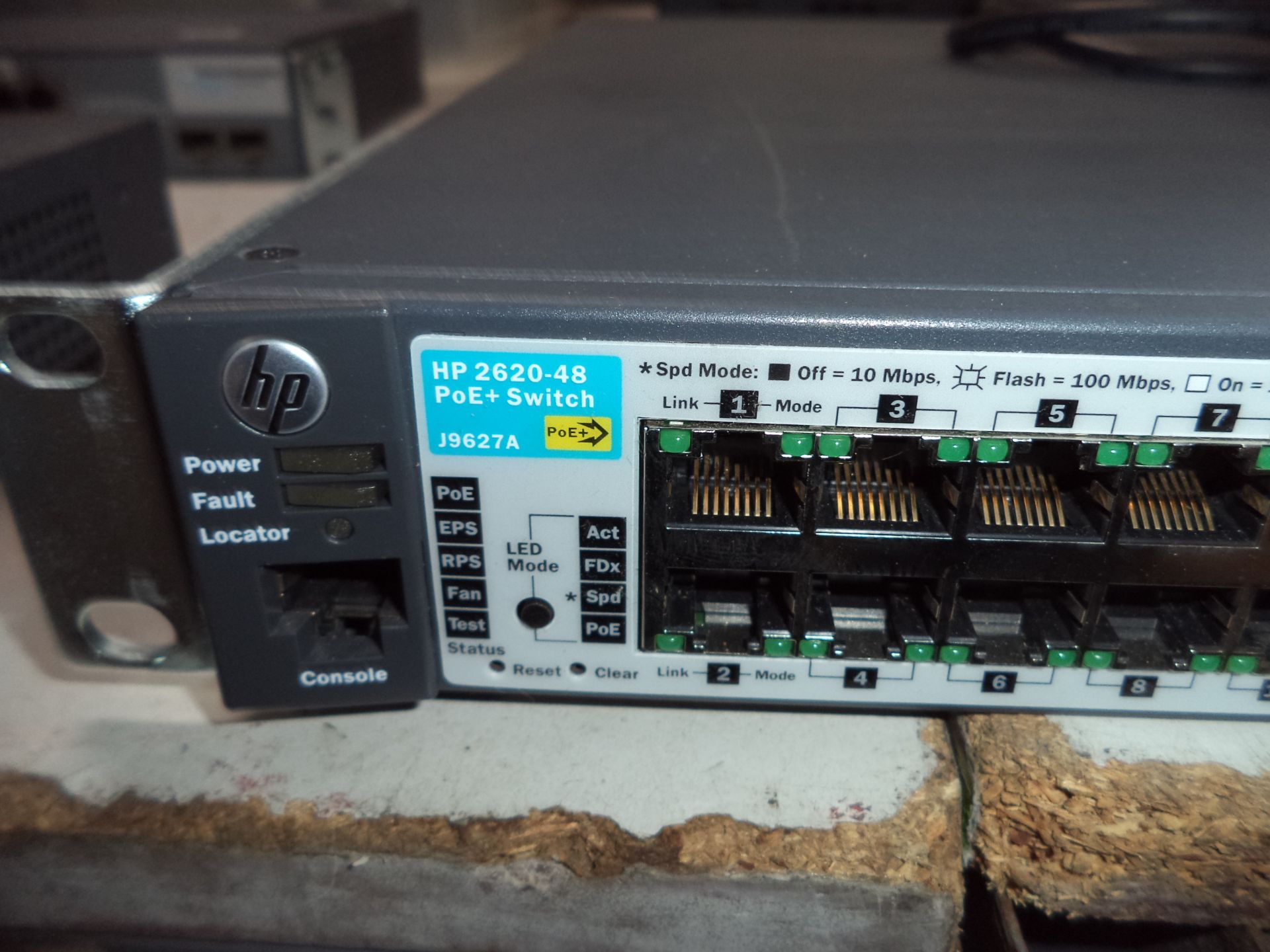 HP 2620-48 PoE+ switch, J9627A, 48 port, including rack mountable ears IMPORTANT: Please remember - Image 3 of 3