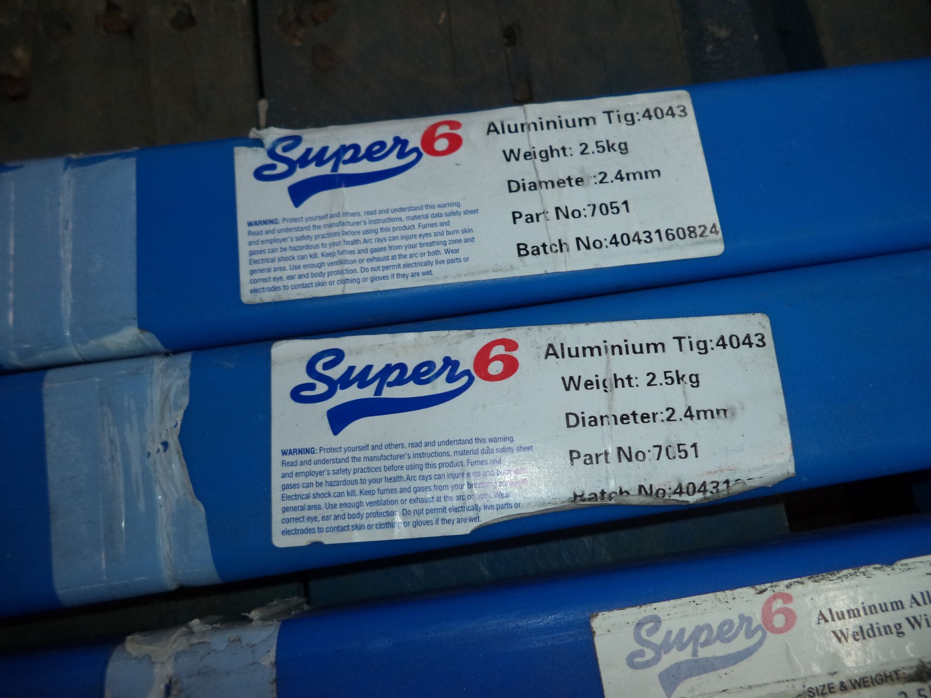6 off 1m packs of assorted Super 6 welding wire, mostly aluminium, 1.6 - 2.4mm diameter, total - Image 4 of 4