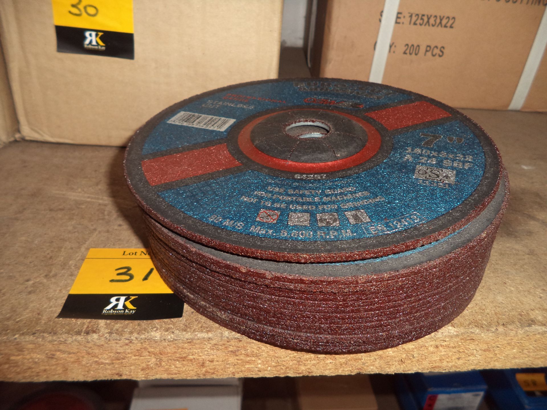 14 off Euro-cut Abrasives 7"/180mm stainless grinding discs IMPORTANT: Please remember goods