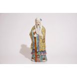 A tall Chinese famille rose figure of Shou Lao, 19th C. H.: 61 cm Condition reports and high