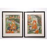 Two fine thangka, Tibet or Nepal, 18/19th C. Dim.: 50 x 37 cm (each) Condition reports and high