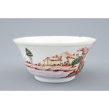 A Chinese famille rose export bowl with a harbour scene, Qianlong Dia.: 12 cm - H.: 5,5 cm Condition