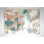 A large printed map of China and its provinces, ca. 1880 Dim.: 142 x 99 cm Condition reports and