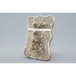 A Chinese filigree silver card box, 19th C. Dim.: 11 x 7,5 cm Condition reports and high