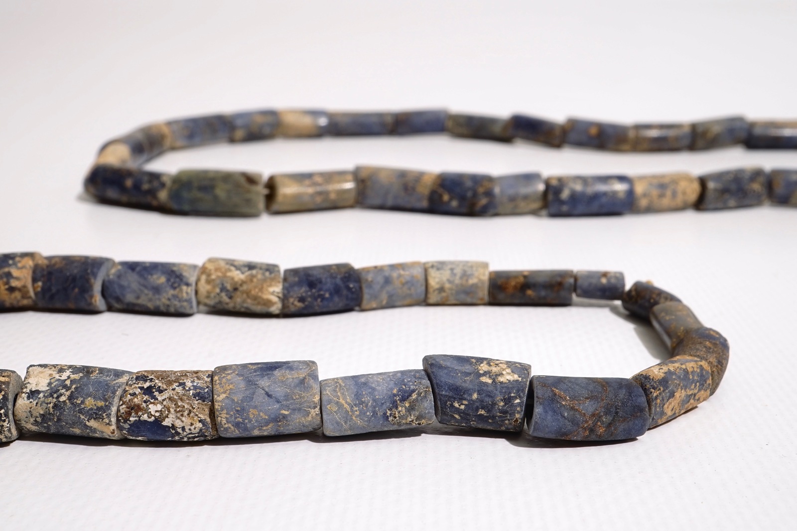 Two lapis lazuli beads necklaces, Chavin culture, Peru, 9th/2nd C. BC Circumference: 60 - Image 2 of 4