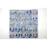 A set of 25 Dutch Delft blue and white biblical tiles, prob. Frisian, 18th C. Dim.: 13 x 13 cm