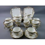 A FORTY-PIECE PARAGON FINE BONE CHINA TEA SERVICE consisting of twelve cups, saucers and side
