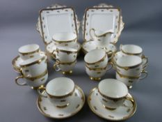 A FORTY-PIECE PARAGON FINE BONE CHINA TEA SERVICE consisting of twelve cups, saucers and side