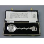 A CASED SILVER SPOON commemorating the Investiture of the Prince of Wales at Caernarfon on 1st July,