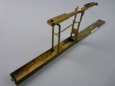 AN 18th CENTURY ALL BRASS GUINEA AND HALF GUINEA FOLDING SCALES made by H Bell, Lancashire