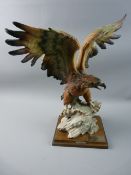 GUISEPPE ARMANI EAGLE SCULPTED FOR CAPODIMONTE, the large figure in animated pose with