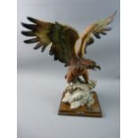 GUISEPPE ARMANI EAGLE SCULPTED FOR CAPODIMONTE, the large figure in animated pose with