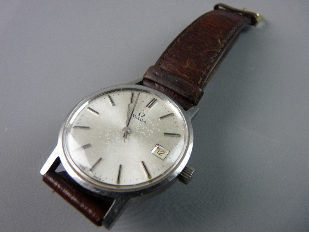 A CIRCA 1970's OMEGA TOOL WRISTWATCH, manual wind with silvered dial and date aperture, the