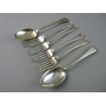 FOUR HALLMARKED SILVER DINNER FORKS AND TWO TABLESPOONS Sheffield 1903, 15.5 approx weight