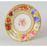 A SWANSEA PORCELAIN PLATE FROM THE MARQUIS OF ANGLESEY SERVICE decorated with a circuit of large