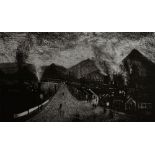 COLIN ALLEN limited edition (4/120) print - entitled 'Welsh Town - Tongwynlais', signed and dated