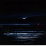 NICK JOHN REES limited edition (46/100) print - entitled verso 'Moonlight, Bristol Channel',