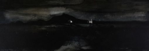 JOHN KNAPP FISHER limited edition (64/500) print - night-time Pembrokeshire landscape with chapel