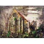 JOHN PIPER colour print - study of 'Dorchester Abbey', believed to be produced by Goldmark or