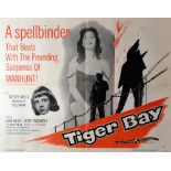 FILM POSTER FOR 'TIGER BAY' starring Hayley Mills and John Mills, framed, 55 x 69cms