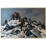 SIR KYFFIN WILLIAMS RA limited edition (51/250) National Library of Wales print - 'Farmers on the