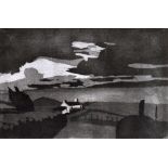 PAUL GREER artist's proof etching - landscape entitled 'North Wales Coastal Cottage', signed, 23 x