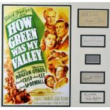 AUTOGRAPHS OF THE CAST OF THE 1941 OSCAR WINNING FILM 'HOW GREEN WAS MY VALLEY' on individual