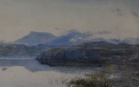 SAMUEL PHILLIPS JACKSON watercolour - landscape Llyn Elsi and Moel Siabod, signed, 13 x 21cms
