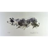 SIR KYFFIN WILLIAMS RA artist's proof print - sheepdog 'Mot' in prowling position, signed fully in