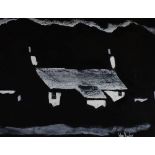 WYN HUGHES acrylic on board - Welsh cottage at night, signed, 15.5 x 20.5cms