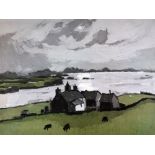 SIR KYFFIN WILLIAMS RA limited edition (113/150) print - Anglesey landscape with the iconic