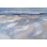 JOHN ELWYN limited edition (18/300) print - beach scene with clouds and headland, signed, 37 x