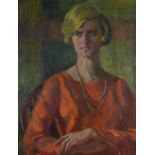 GLADYS VASEY oils on board - a pair, unframed, each a portrait of a lady and entitled