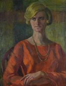 GLADYS VASEY oils on board - a pair, unframed, each a portrait of a lady and entitled