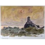 SIR KYFFIN WILLIAMS RA a coloured print and two artist's proof prints from a set - Llandwyn