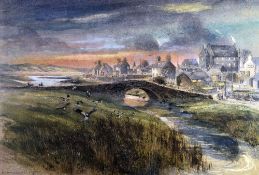 KEITH ANDREW limited edition (92/150) print - Anglesey coastal village, entitled 'Aberffraw',