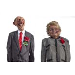 ROGER LAW & PETER FLUCK a pair of latex figures - original 'Spitting Image' caricatures of Lord Neil
