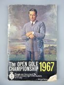 A 1967 OPEN GOLF CHAMPIONSHIP OFFICIAL PROGRAMME with many player's signatures to the interior