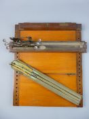 A STAINSBY WAYNE BRAILLE WRITER no. 3331 and a W Reeves & Co boxwood and brass three section
