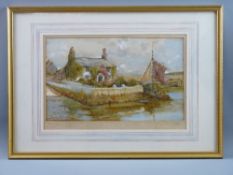 JOSEPH HUGHES CLAYTON watercolour - cottage at Cemaes, Anglesey, signed, also initialled and