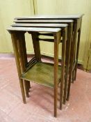 A QUARTETTO OF OAK SIDE TABLES circa 1930 with rectangular tops, 61 cms high, 41.5 cms wide, 29