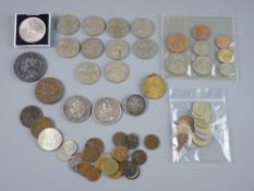 A NINE-PIECE BRITISH 1953 CORONATION COIN SET in a plastic wallet and a parcel of mixed mainly